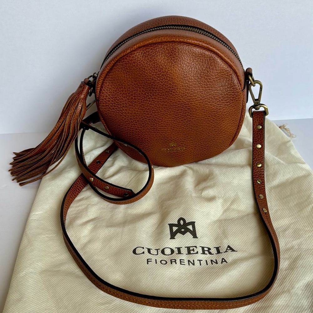 Italian Cuoieria Fiorentina Leather Crossbody, Belt bag, and Handle bag. New